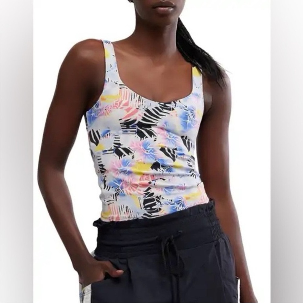 952. FREE PEOPLE Never Better Long Tank in Mystic Floral Combo Sz M NWT $68
